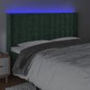 Cabecero Cama | Panel De Cabecera Con Led De Terciopelo Verde Oscuro 183x16x118/128 Cm Cfw451066