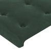 Cabecero Cama | Panel De Cabecera Con Led De Terciopelo Verde Oscuro 183x16x118/128 Cm Cfw451066