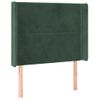 Cabecero Cama | Panel De Cabecera Con Led De Terciopelo Verde Oscuro 83x16x118/128 Cm Cfw998610