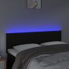 Cabecero Cama | Panel De Cabecera Con Luces Led Cuero Sintético Negro 144x5x78/88 Cm Cfw696991