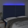 Cabecero Cama | Panel De Cabecera Con Luces Led Tela Azul 144x5x118/128 Cm Cfw521640