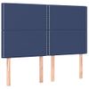 Cabecero Cama | Panel De Cabecera Con Luces Led Tela Azul 144x5x118/128 Cm Cfw521640