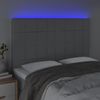 Cabecero Cama | Panel De Cabecera Con Luces Led Tela Gris Claro 144x5x118/128 Cm Cfw237078