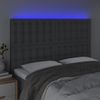 Cabecero Cama | Panel De Cabecera Con Luces Led Tela Gris Oscuro 144x5x118/128 Cm Cfw912505