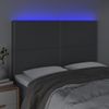 Cabecero Cama | Panel De Cabecera Con Luces Led Tela Gris Oscuro 144x5x118/128 Cm Cfw535175