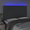 Cabecero Cama | Panel De Cabecera Con Luces Led Tela Gris Oscuro 144x5x118/128 Cm Cfw434445