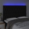 Cabecero Cama | Panel De Cabecera Con Luces Led Tela Negro 144x7x118/128 Cm Cfw797904