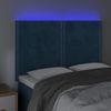 Cabecero Cama | Panel De Cabecera Con Luces Led Terciopelo Azul Oscuro 144x5x118/128 Cm Cfw291444