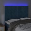 Cabecero Cama | Panel De Cabecera Con Luces Led Terciopelo Azul Oscuro 144x5x118/128 Cm Cfw376730