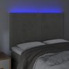 Cabecero Cama | Panel De Cabecera Con Luces Led Terciopelo Gris Claro 144x5x118/128 Cm Cfw870971