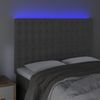 Cabecero Cama | Panel De Cabecera Con Luces Led Terciopelo Gris Oscuro 144x5x118/128 Cm Cfw689612