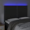 Cabecero Cama | Panel De Cabecera Con Luces Led Terciopelo Negro 144x5x118/128 Cm Cfw999519