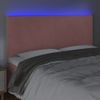 Cabecero Cama | Panel De Cabecera Con Luces Led Terciopelo Rosa 200x5x118/128 Cm Cfw463714