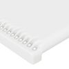 Cabecero Cama | Panel De Cabecera Con Orejas De Cuero Sintético Blanco 83x16x118/128 Cm Cfw557631