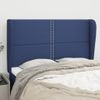 Cabecero Cama | Panel De Cabecera Con Orejas De Tela Azul 147x23x118/128 Cm Cfw525314