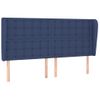 Cabecero Cama | Panel De Cabecera Con Orejas De Tela Azul 183x23x118/128 Cm Cfw678079