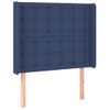 Cabecero Cama | Panel De Cabecera Con Orejas De Tela Azul 83x16x118/128 Cm Cfw756543