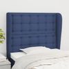 Cabecero Cama | Panel De Cabecera Con Orejas De Tela Azul 83x23x118/128 Cm Cfw776795