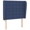 Cabecero Cama | Panel De Cabecera Con Orejas De Tela Azul 83x23x118/128 Cm Cfw776795