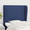 Cabecero Cama | Panel De Cabecera Con Orejas De Tela Azul 83x23x118/128 Cm Cfw971665