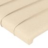 Cabecero Cama | Panel De Cabecera Con Orejas De Tela Color Crema 147x16x118/128 Cm Cfw408269