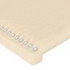 Cabecero Cama | Panel De Cabecera Con Orejas De Tela Color Crema 147x16x118/128 Cm Cfw279566