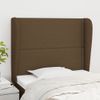 Cabecero Cama | Panel De Cabecera Con Orejas De Tela Gris Claro 103x23x118/128 Cm Cfw194647