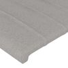 Cabecero Cama | Panel De Cabecera Con Orejas De Tela Gris Claro 147x16x118/128 Cm Cfw583767