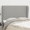 Cabecero Cama | Panel De Cabecera Con Orejas De Tela Gris Claro 147x23x118/128 Cm Cfw679673