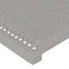 Cabecero Cama | Panel De Cabecera Con Orejas De Tela Gris Claro 147x23x118/128 Cm Cfw624146