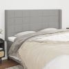 Cabecero Cama | Panel De Cabecera Con Orejas De Tela Gris Claro 163x16x118/128 Cm Cfw525549