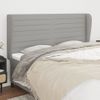 Cabecero Cama | Panel De Cabecera Con Orejas De Tela Gris Claro 183x23x118/128 Cm Cfw196314