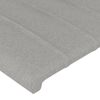 Cabecero Cama | Panel De Cabecera Con Orejas De Tela Gris Claro 183x23x118/128 Cm Cfw566183