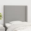 Cabecero Cama | Panel De Cabecera Con Orejas De Tela Gris Claro 83x16x118/128 Cm Cfw655248