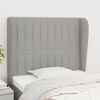 Cabecero Cama | Panel De Cabecera Con Orejas De Tela Gris Claro 83x23x118/128 Cm Cfw605517