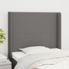 Cabecero Cama | Panel De Cabecera Con Orejas De Tela Gris Oscuro 83x16x118/128 Cm Cfw334098