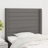 Cabecero Cama | Panel De Cabecera Con Orejas De Tela Gris Oscuro 83x16x118/128 Cm Cfw387546