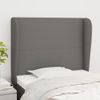 Cabecero Cama | Panel De Cabecera Con Orejas De Tela Gris Oscuro 83x23x118/128 Cm Cfw794944