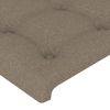 Cabecero Cama | Panel De Cabecera Con Orejas De Tela Gris Taupe 183x16x118/128 Cm Cfw418259