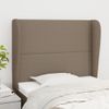 Cabecero Cama | Panel De Cabecera Con Orejas De Tela Gris Taupe 83x23x118/128 Cm Cfw143309