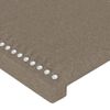 Cabecero Cama | Panel De Cabecera Con Orejas De Tela Gris Taupe 83x23x118/128 Cm Cfw143309