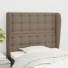 Cabecero Cama | Panel De Cabecera Con Orejas De Tela Gris Taupe 83x23x118/128 Cm Cfw749324