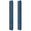 Cabecero De Cama | Panel De Cabecera | Decoración De Pared Con Orejas De Terciopelo Azul Oscuro 163x16x118/128 Cm Cfw750888