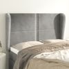 Cabecero Cama | Panel De Cabecera Con Orejas De Terciopelo Gris Claro 147x23x118/128 Cm Cfw174022