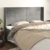 Cabecero Cama | Panel De Cabecera Con Orejas De Terciopelo Gris Claro 183x16x118/128 Cm Cfw922055