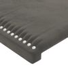 Cabecero Cama | Panel De Cabecera Con Orejas De Terciopelo Gris Oscuro 147x16x118/128 Cm Cfw641043