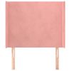 Cabecero Cama | Panel De Cabecera Con Orejas De Terciopelo Rosa 103x16x118/128 Cm Cfw381189