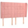 Cabecero Cama | Panel De Cabecera Con Orejas De Terciopelo Rosa 147x23x118/128 Cm Cfw573032