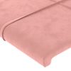 Cabecero Cama | Panel De Cabecera Con Orejas De Terciopelo Rosa 147x23x118/128 Cm Cfw573032