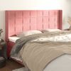 Cabecero Cama | Panel De Cabecera Con Orejas De Terciopelo Rosa 183x16x118/128 Cm Cfw683436